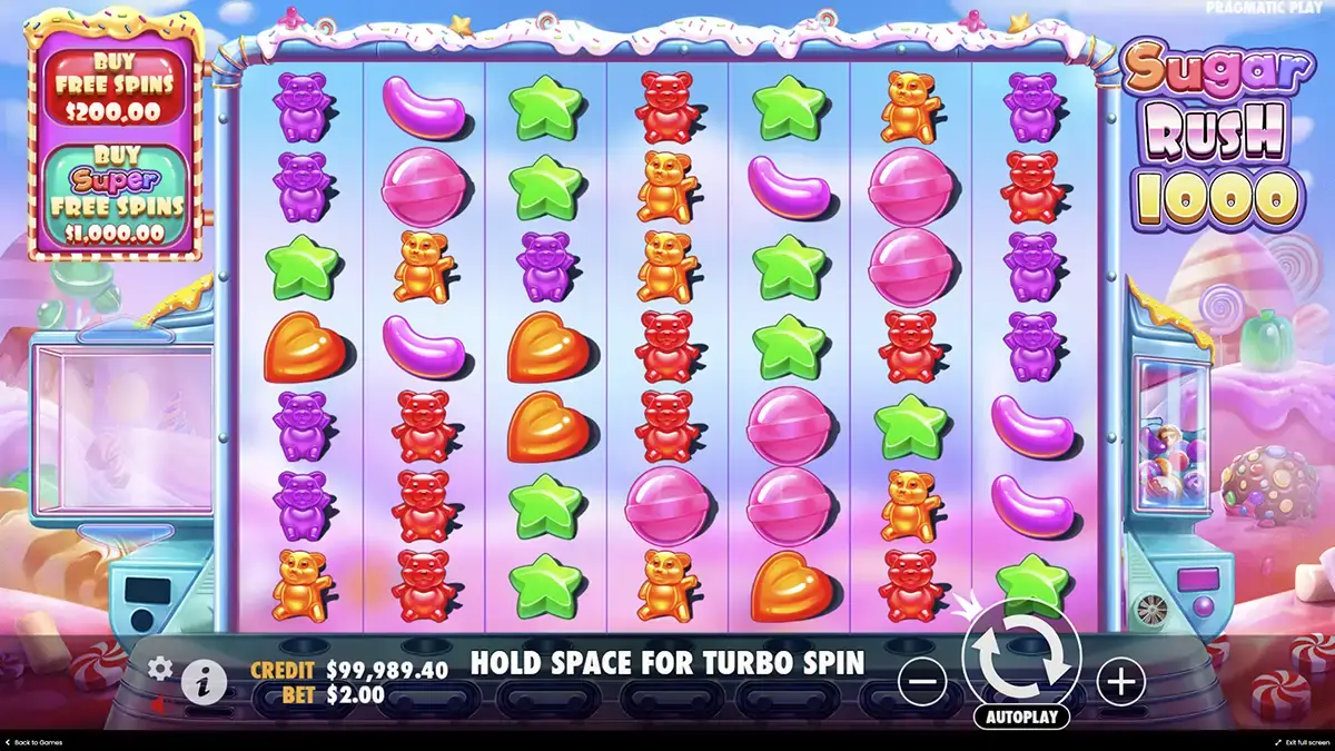 Αγοράστε μπόνους Sugar Rush 1000 στο τηλέφωνό σας